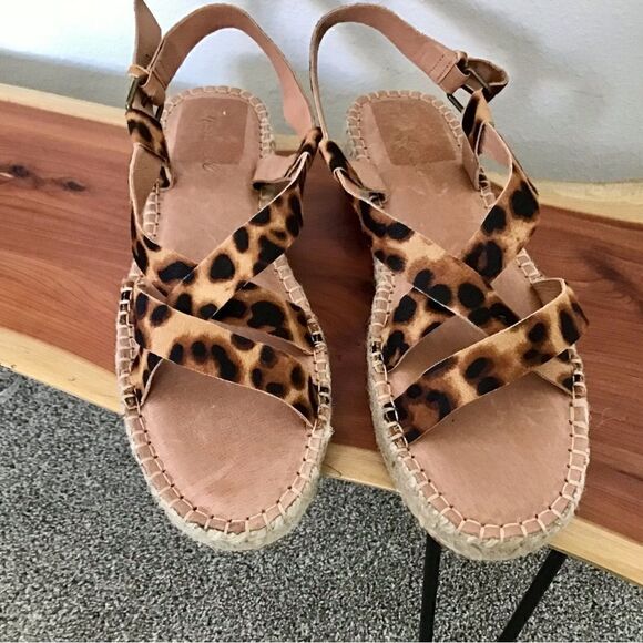 Madewell The Malia Espadrille Leopard Sandal NEW - Picture 7 of 10